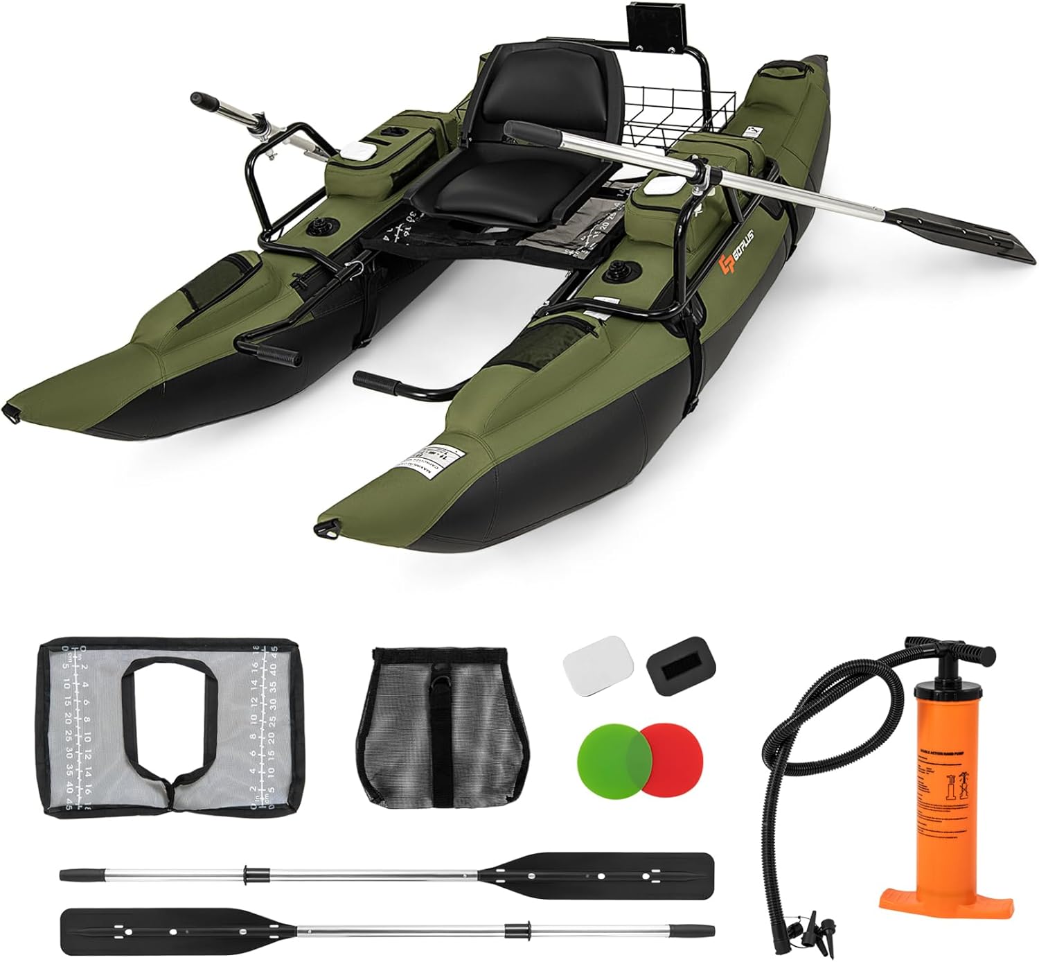 Fishing Boat Seat - Aufblasbares Belly-Boot für Erwachsene mit faltbarem,