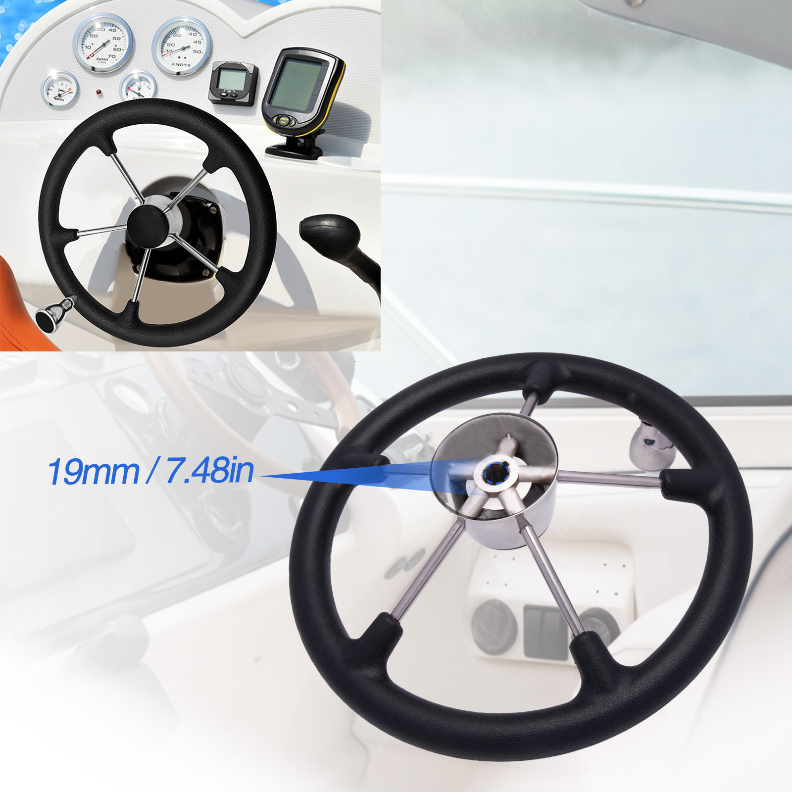 13,5'' 5-Speichen-Lenkrad aus  – Fishing Boat Steering Wheel Bewertung und Preis